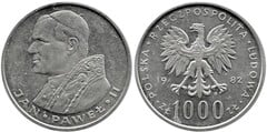 1000 zlotych (Papa Juan Pablo II) from Poland