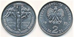 2 zlote (100 Años de los Juegos Olímpicos Modernos) from Poland