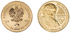 2 zlote (Jerzego Popiełuszki) from Poland