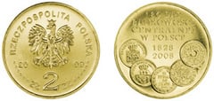 2 zlote (180 lat bankowości centralnej w Polsce) from Poland