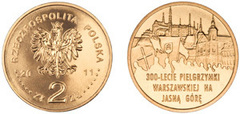 2 zlote (Pielgrzymki Warszawskiej na Jasną Górę) from Poland