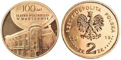 2 zlote (Centenary of the Polish Theater in Warsaw) from Poland