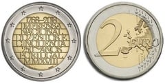 2 euro (250 Aniversario de la Oficina Nacional de Imprenta) from Portugal