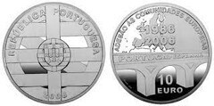 10 euro (20 Aniversario Adhesión de Portugal a la UE) from Portugal