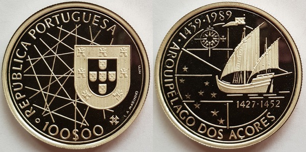 Photo of 100 escudos (Descubrimiento de las Azores)