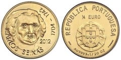 1/4 euro (270 Aniversario de la Muerte de Carlos Seixas) from Portugal
