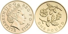 1 pound (Flora de Inglaterra - Rosa y Roble) from United Kingdom