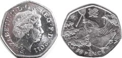 50 pence (JJ.OO. de Londres 2012-Canoa) from United Kingdom