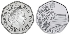 50 pence (JJ.OO. de Londres 2012-Ciclismo) from United Kingdom