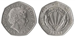 50 pence (Servicio Nacional de Salud) from United Kingdom