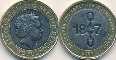 2 pounds (200th Anniversary of the Abolition of Slavery - 1807 - Chain Crossing) from United Kingdom