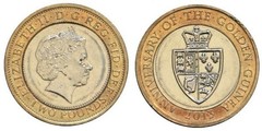 2 pounds (350 Aniversario de la Guinea de oro de George III) from United Kingdom