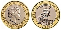 2 pounds (100th Anniversary of World War I) from United Kingdom