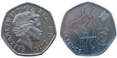 50 pence (JJ.OO. de Londres 2012-Halterofilia) from United Kingdom