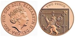 2 pence (Coat of arms section - Year up) from United Kingdom