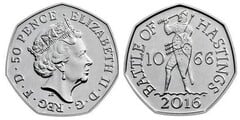 50 pence (950 Aniversario de la Batalla de Hastings) from United Kingdom