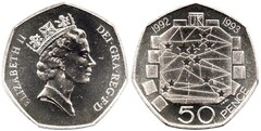 50 pence (British Presidency of the European Community 92-93) from United Kingdom