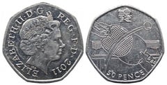 50 pence (JJ.OO. de Londres 2012-Tenis de mesa) from United Kingdom