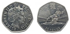 50 pence (JJ.OO. de Londres 2012-Lucha) from United Kingdom