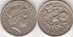 1 pound (Flora de Irlanda del Norte - Plantas de Trébol y Lino) from United Kingdom