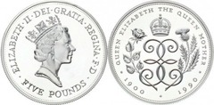 5 pounds (90th Anniversary of the Birth of the Queen Mother) from United Kingdom