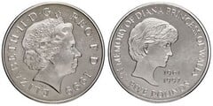 5 pounds (Memorial de la Princesa Diana) from United Kingdom