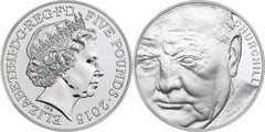 5 pounds (50th Anniversary of the Death of Sir Winston Churchill) from United Kingdom