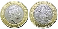 2 pounds (800th Anniversary of the Magna Carta) from United Kingdom