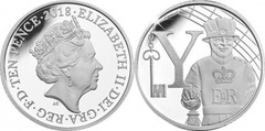 10 pence (Alphabet Y - Yeoman Warder) from United Kingdom