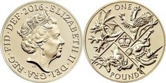 1 pound (Last one pound round coin) from United Kingdom