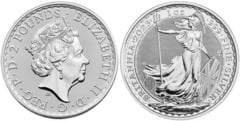 2 pounds (Britannia - Elizabeth II) from United Kingdom