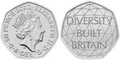 50 pence (Celebrando la Diversidad Británica) from United Kingdom
