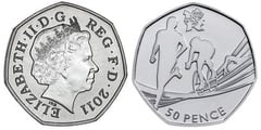 50 pence (JJ.OO. de Londres 2012-Triatlón) from United Kingdom
