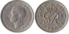 6 pence (Six pence) (George VI) from United Kingdom