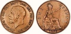 1 penny (George V) from United Kingdom