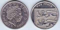10 pence (Coat of arms section - Year below) from United Kingdom