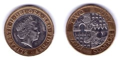 2 pounds (300 Aniversario Ley de Unión Inglaterra-Escocia - 1707) from United Kingdom
