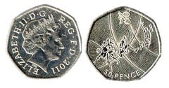 50 pence (JJ.OO. de Londres 2012-Baloncesto) from United Kingdom