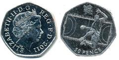 50 pence (London 2012 Olympic Games-Handball) from United Kingdom