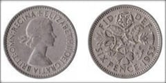 6 pence (Six pence) (Elizabeth II) from United Kingdom
