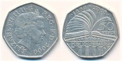 50 pence (150th Anniversary Public Libraries) from United Kingdom