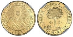 4 escudos (Guatemala) from Rep. Central America