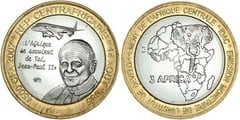 4.500 francs CFA (John Paul II) from Central African Republic