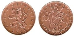 10 korun (Millennium) from Czech Republic