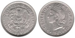 5 centavos (100 Aniversario de la Restauración de la República) from Dominican Republic