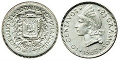 10 centavos (100 Aniversario de la Restauración de la República) from Dominican Republic