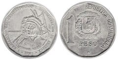 1 peso (V Centenario del Descubrimiento y Evangelización de América) from Dominican Republic