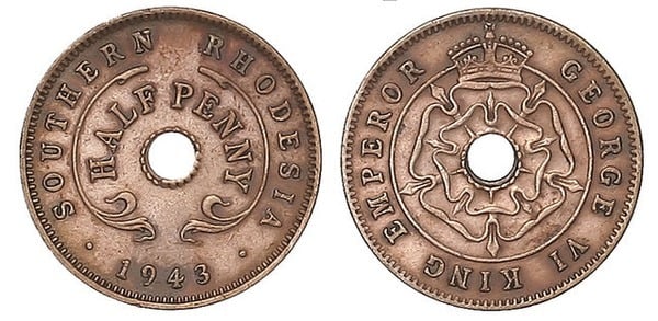 Photo of 1/2 penny