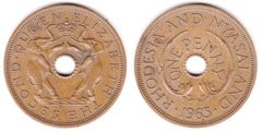 1 penny from Rhodesia & Nyasaland