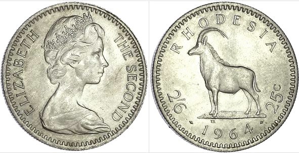 Photo of 2½ shillings (25 cents)
